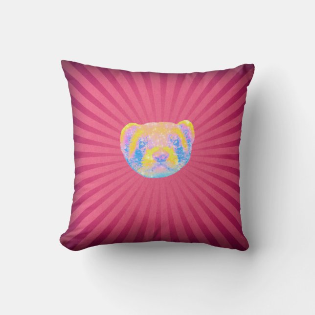 Rainbow Ferret Cushion (Front)