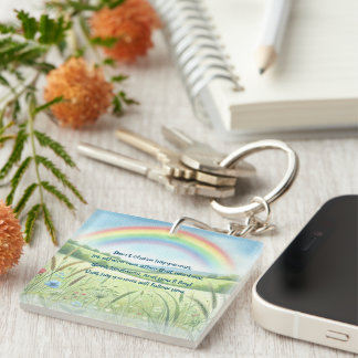 Rainbow / Field & Quote Key Ring