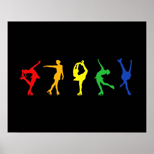 Rainbow Figure Skaters Poster (Front)
