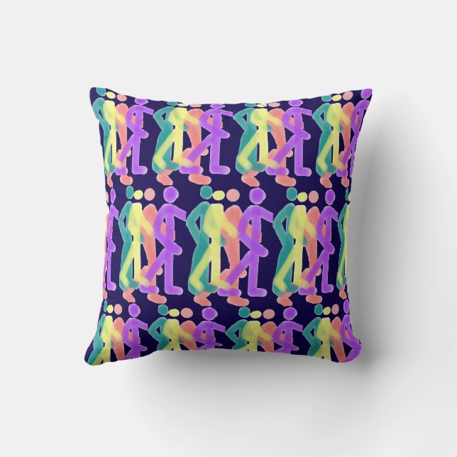 Rainbow Figures Cushion (Back)