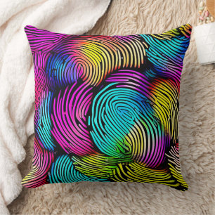 Rainbow Fingerprint Dreams Cushion
