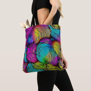 Rainbow Fingerprint Dreams Tote Bag