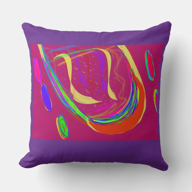 Rainbow Fireball Cushion (Front)