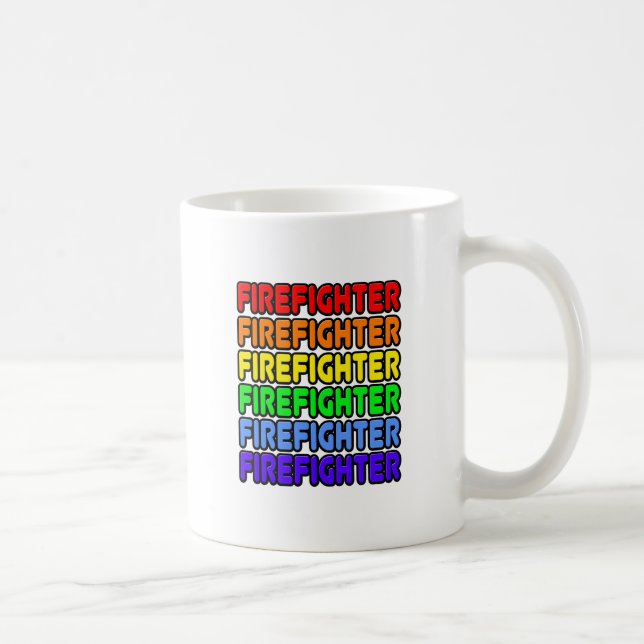 Rainbow Firefighter Coffee Mug (Right)