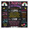Rainbow First Birthday Party chalkboard sign