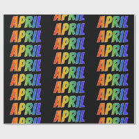 Rainbow First Name "APRIL"; Fun & Colourful