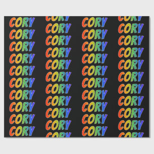 Rainbow First Name "CORY"; Fun & Colourful Wrapping Paper