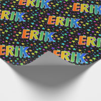 Rainbow First Name "ERIK" + Stars