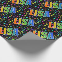 Rainbow First Name "LISA" + Stars