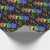 Rainbow First Name "PEYTON" + Stars