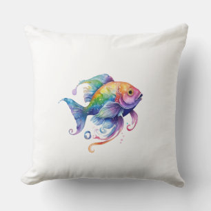 Rainbow Fish 1 Large Cushion