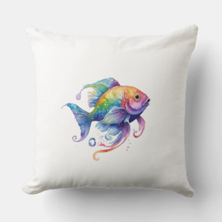 Rainbow Fish 1 Large Cushion
