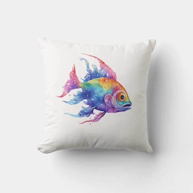 Rainbow Fish 3 Small Cushion (Front)