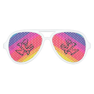 Rainbow fish aviator sunglasses