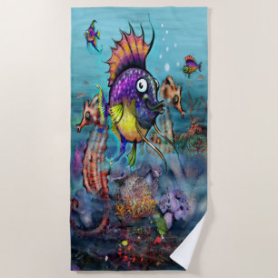 Rainbow Fish Beach Towel