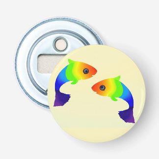 Rainbow Fish Button Bottle Opener
