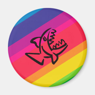 Rainbow fish magnet