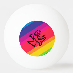 Rainbow fish ping pong ball