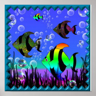 Rainbow fish poster