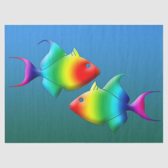 rainbow fish tissue paper (Front)
