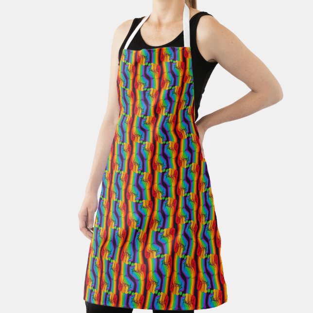 Rainbow Fist Pattern Apron (Insitu)