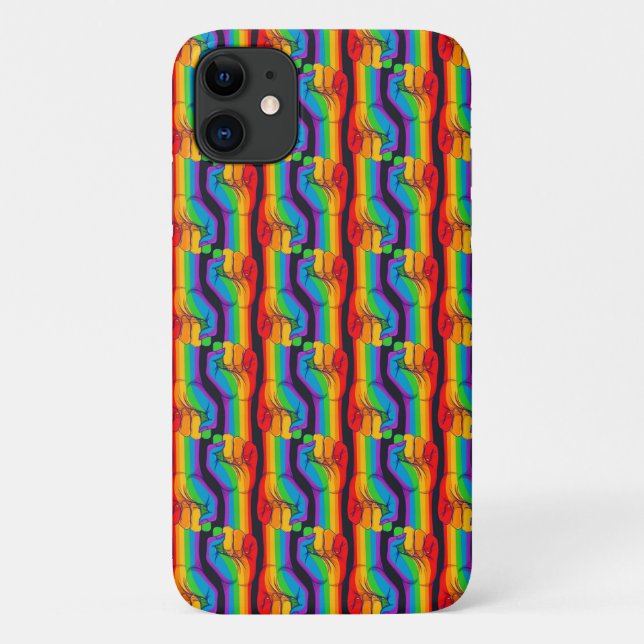 Rainbow Fist Pattern Case-Mate iPhone Case (Back)