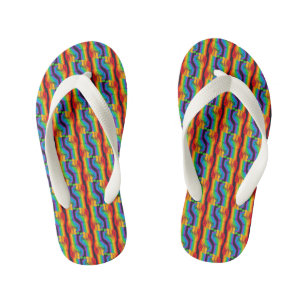 Rainbow Fist Pattern Kid's Thongs
