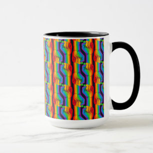 Rainbow Fist Pattern Mug