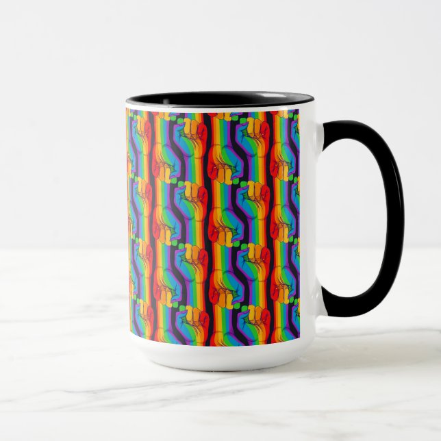 Rainbow Fist Pattern Mug (Right)