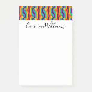 Rainbow Fist Pattern Post-it Notes