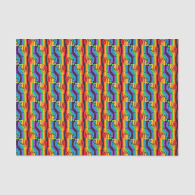Rainbow Fist Pattern Tissue Paper (Front)