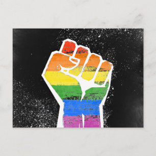 Rainbow Fist Postcard