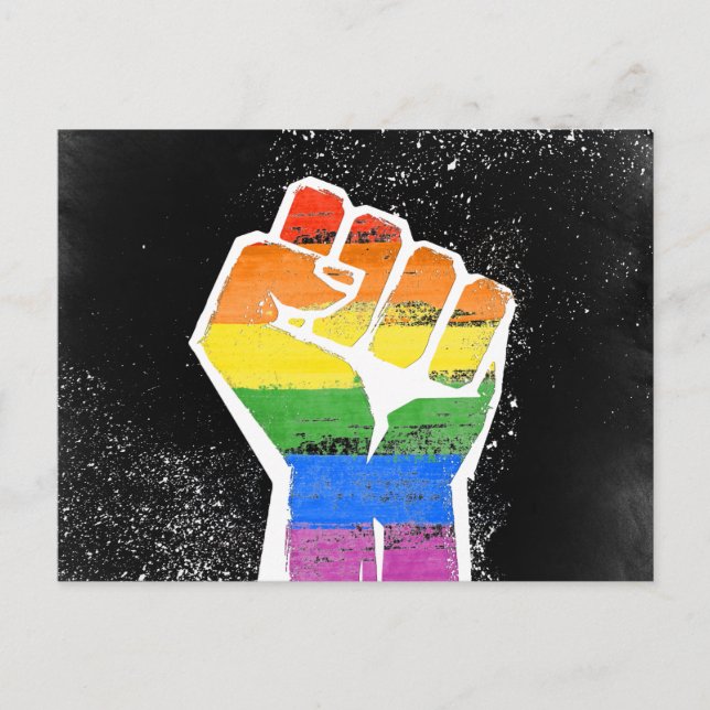 Rainbow Fist Postcard (Front)