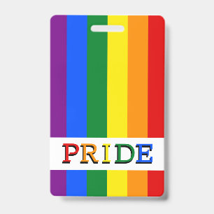 Rainbow Flag Badge & LGBT, Pride ID Badge