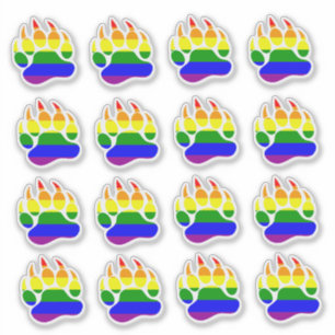 Rainbow Flag Bear Paw