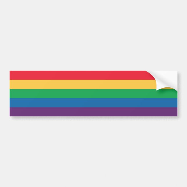 Rainbow Flag Bumper Sticker (Front)