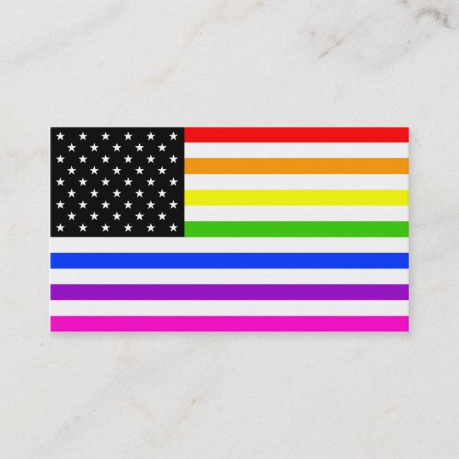 rainbow flag business card (Front)