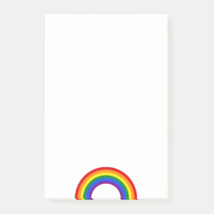 RAINBOW FLAG BUTTON + your sign or monogram Post-it Notes