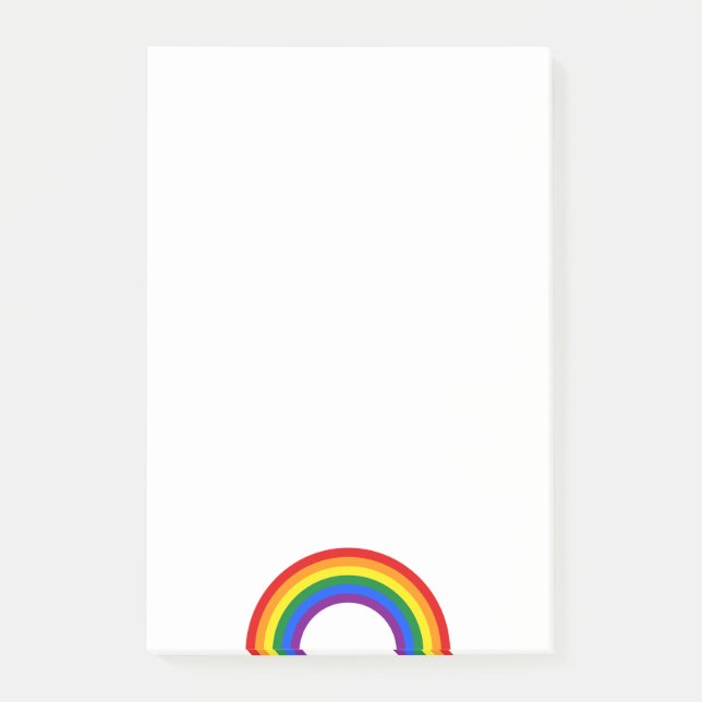 RAINBOW FLAG BUTTON + your sign or monogram Post-it Notes (Front)