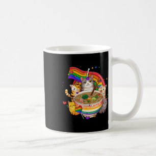 Rainbow Flag Cats Ramen Anime Gay Pride Month Lgbt Coffee Mug