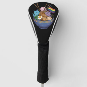 Rainbow Flag Cats Ramen Anime Gay Pride Month LGBT Golf Head Cover