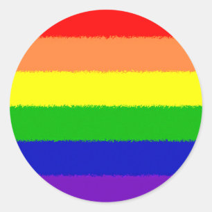 Rainbow Flag Classic Round Sticker
