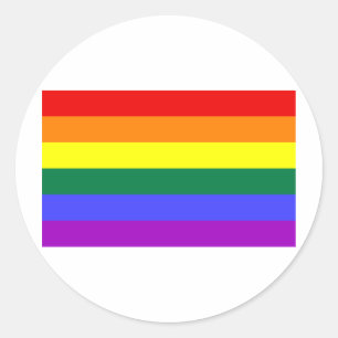 Rainbow Flag Classic Round Sticker