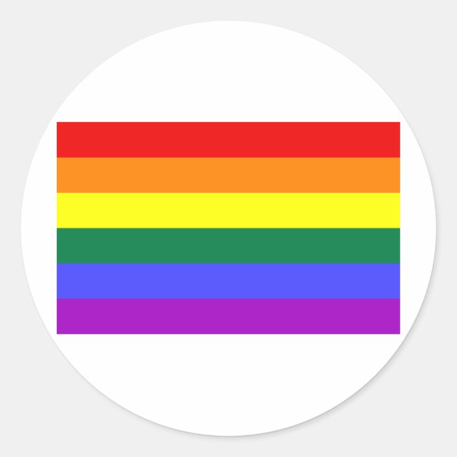 Rainbow Flag Classic Round Sticker (Front)