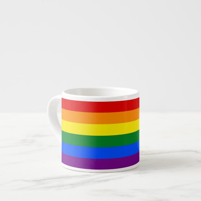 RAINBOW FLAG COLORS ESPRESSO CUP (Front Left)