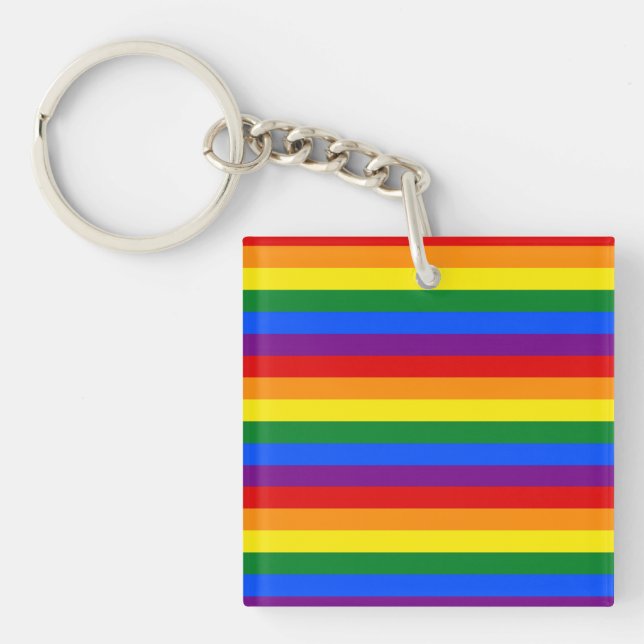 RAINBOW FLAG COLORS KEY RING (Front)