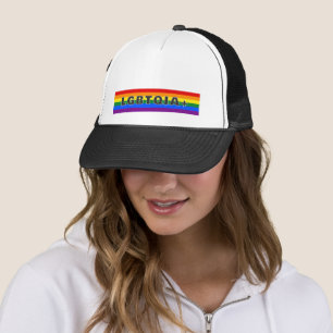 RAINBOW FLAG COLORS STRIPES + your ideas Trucker Hat