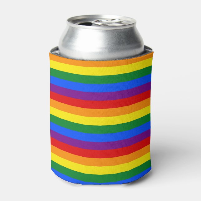 RAINBOW FLAG COLORS + your ideas Can Cooler (Can Front)