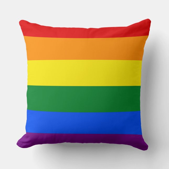 RAINBOW FLAG COLORS + your ideas Cushion (Front)