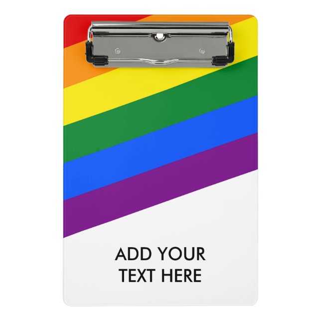 RAINBOW FLAG COLORS + your ideas Mini Clipboard (Front)